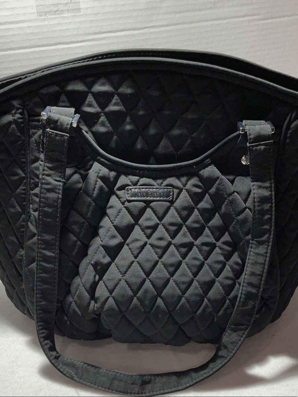 Vera Bradley Quilted Black Shoulder Tote